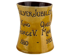 Vintage CH Barnnam Pottery Silver Jubilee Mug King George V 1935