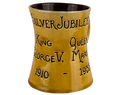 Vintage CH Barnnam Pottery Silver Jubilee Mug King George V 1935 - Poppy's Vintage Clothing