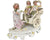 Antique Victorian Bisque Porcelain Figurine Children in Carriage