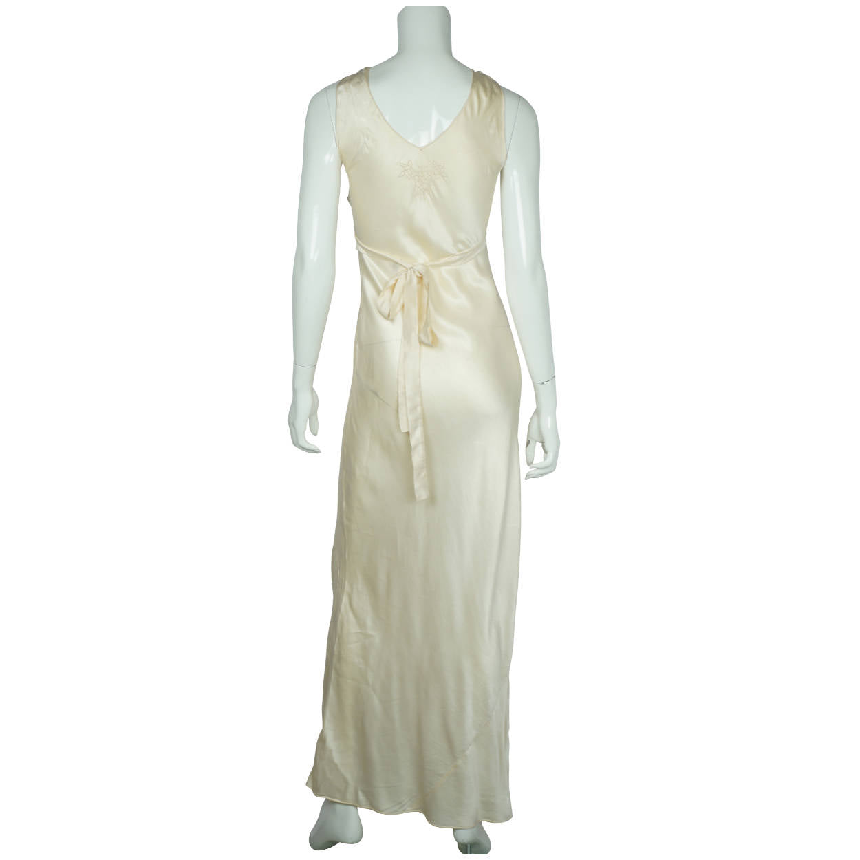 Vintage 1930s Cream Silk Nightie with Chinese Lantern Embroidery Slinky ...