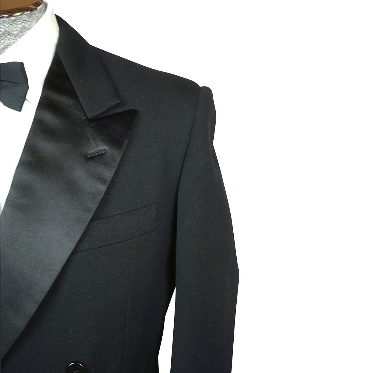 Vintage 1940s Mens Tux Dinner Jacket Fitted Tuxedo w Padded Shoulders ...