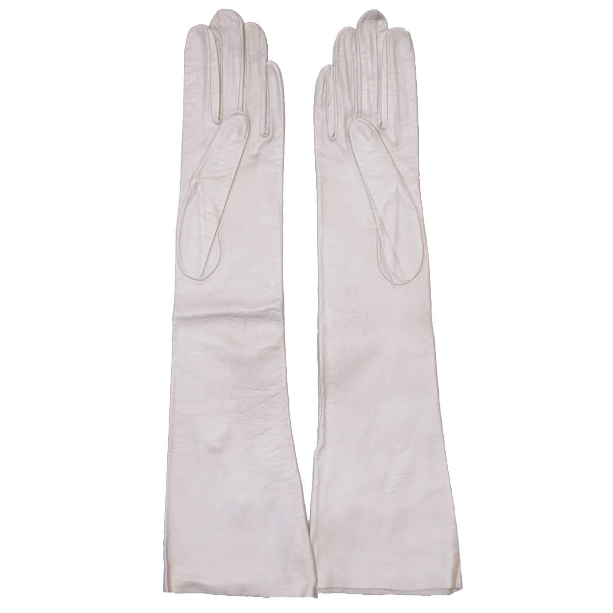 Vintage Christian Dior Long White Kid Leather Gloves Made in France ...