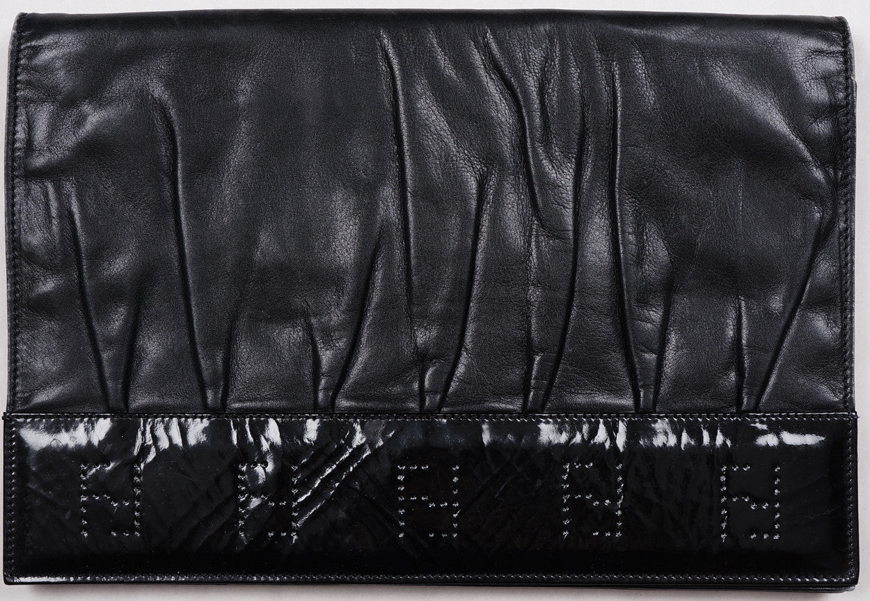 Leather clutch bag Fendi Black in Leather - 25578938