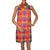 Vintage 1960s Shift Dress Bright Coloured Check Silk Chiffon Gino Charles Size M - Poppy's Vintage Clothing