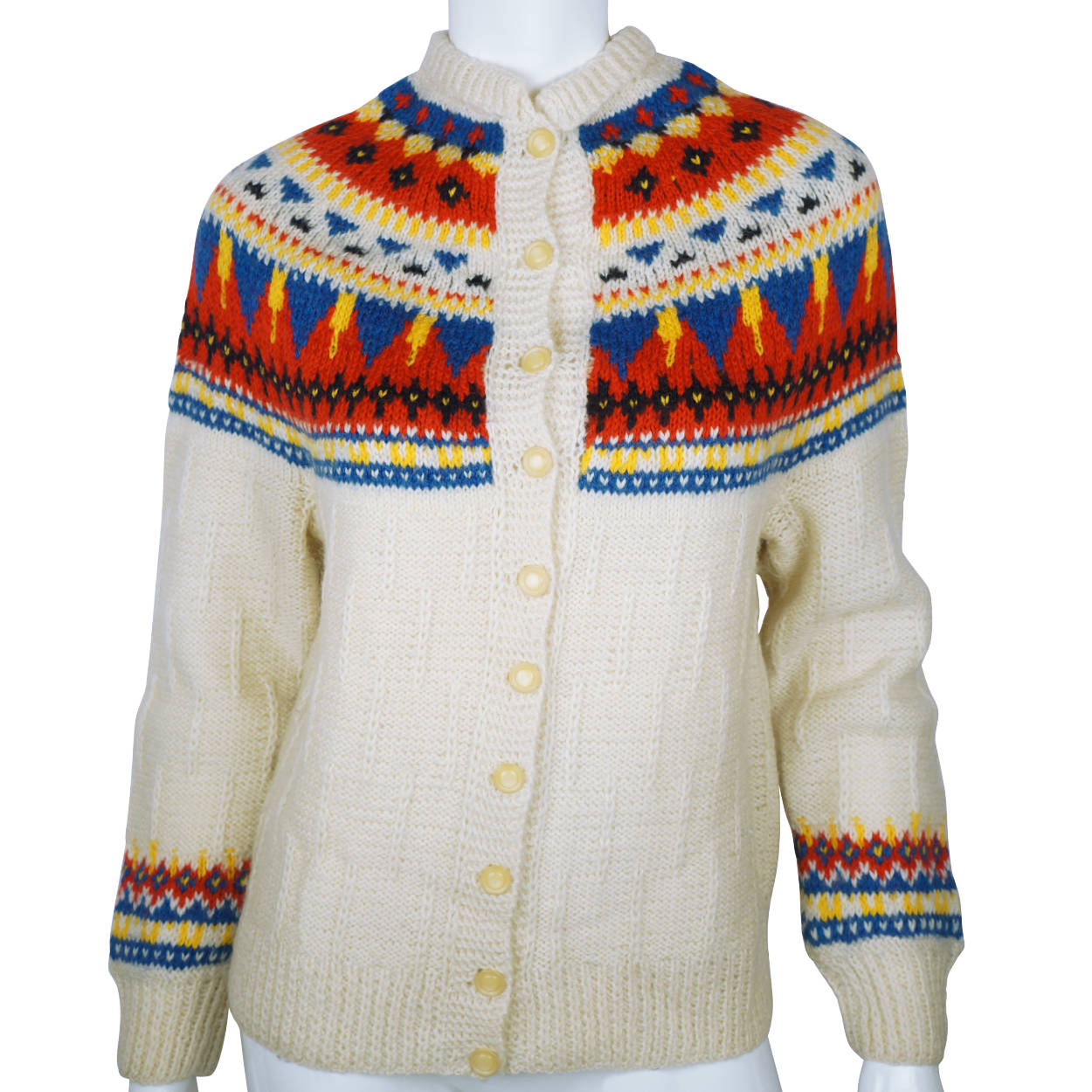 Buy Vintage 60's Swedish Hand Knitted Ski Sweater Nordic Three