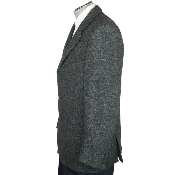 size label inside pocket  Herringbone tweed, Tweed coat, Vintage burberry