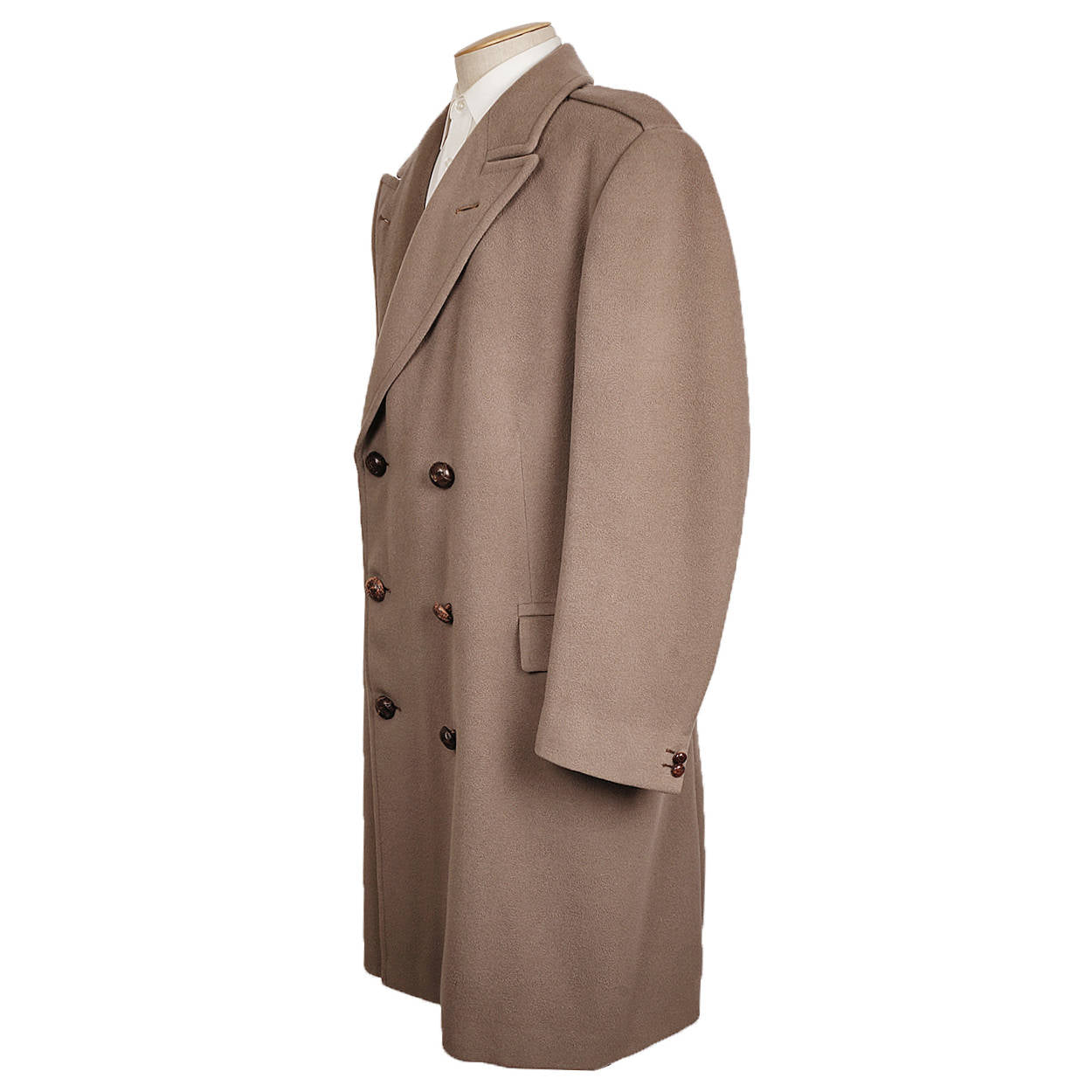 Vintage Hawkes Savile Row Wool Overcoat Bespoke Coat for Lt Colonel 1960