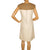 Vintage 1960s Wool Dress &amp; Coat Set Cream White &amp; Brown Joshar Montreal Size M L - Poppy's Vintage Clothing