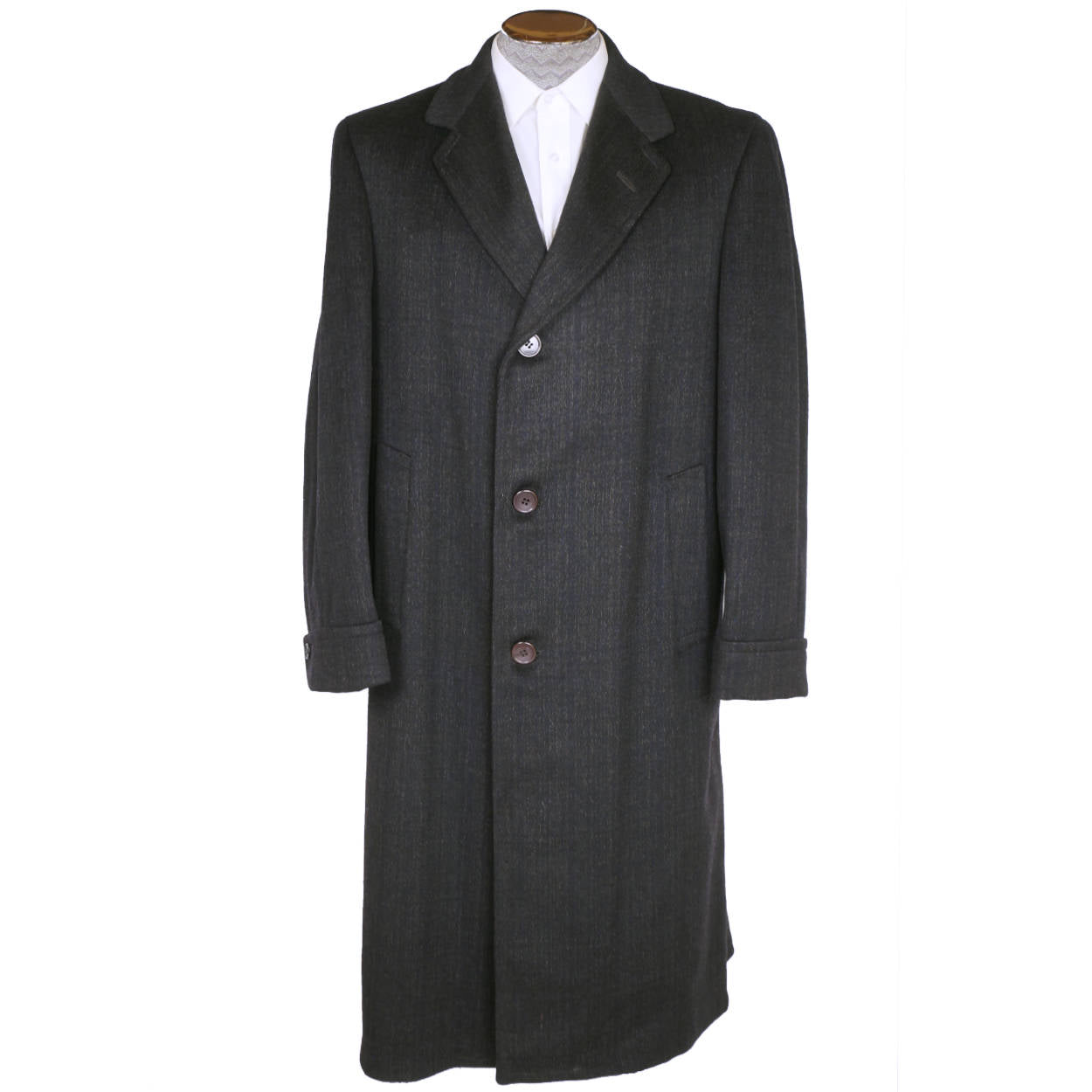 Vintage 1950s Coat Overcoat Topcoat Kashmalam Loomed in England