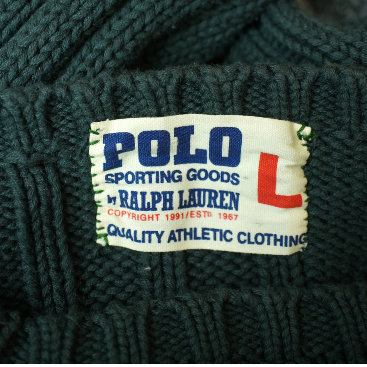 Vintage Ralph Lauren Polo Sporting Goods Sweater Cotton Early 1990s ...