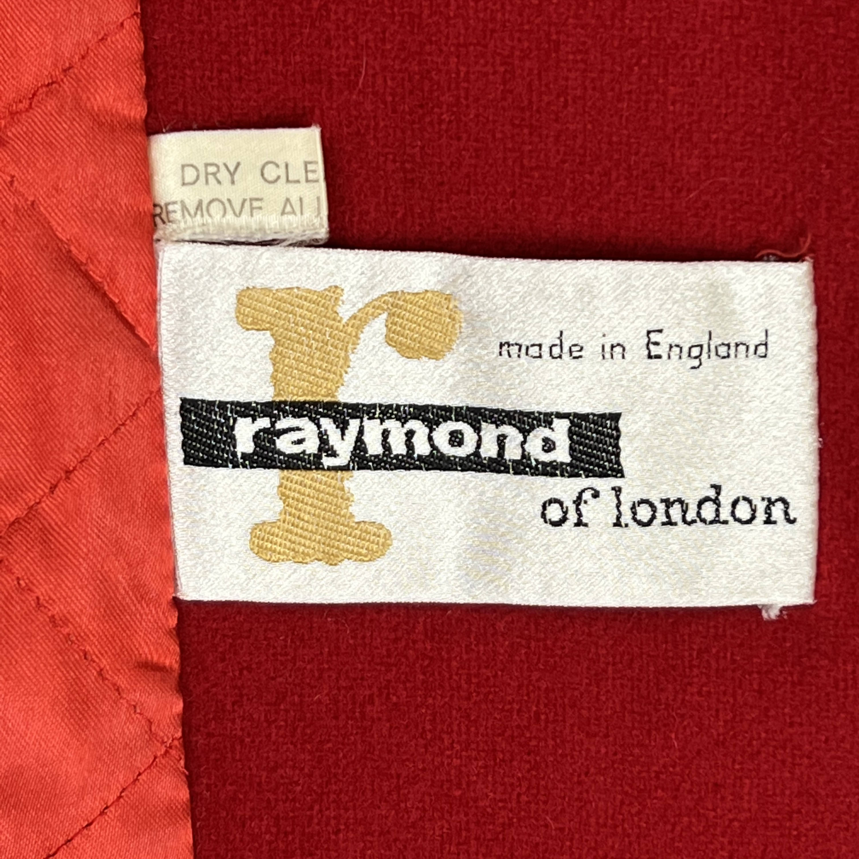 Vintage 1960s Red Wool Cape by Raymond of London Sz S M