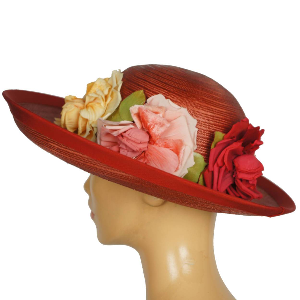 Rachel Extra Large Hat With Silk Flowers -  Canada