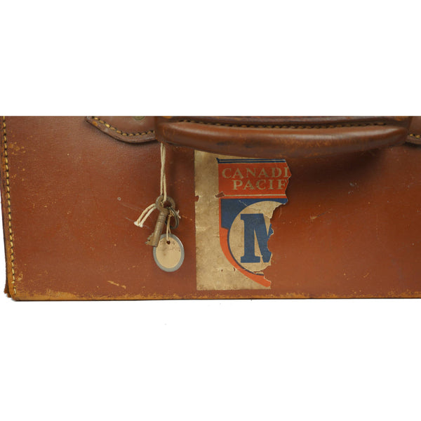 Sold at Auction: VINTAGE LEATHER LUGGAGE , 1920S SQUARE CASE +