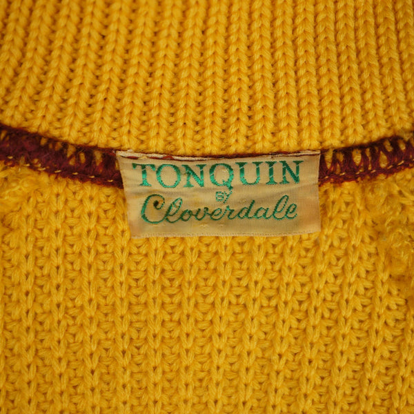 Vintage 1950s Wool Sweater Shawl Collar City Park Patch Tonquin 