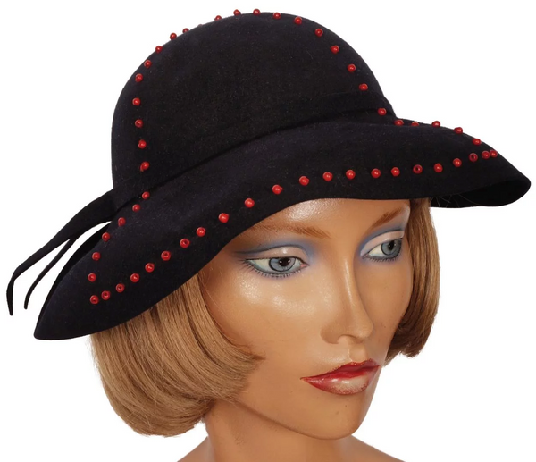 Vintage 1940s Stetson Felt Hat Ladies Size S / M